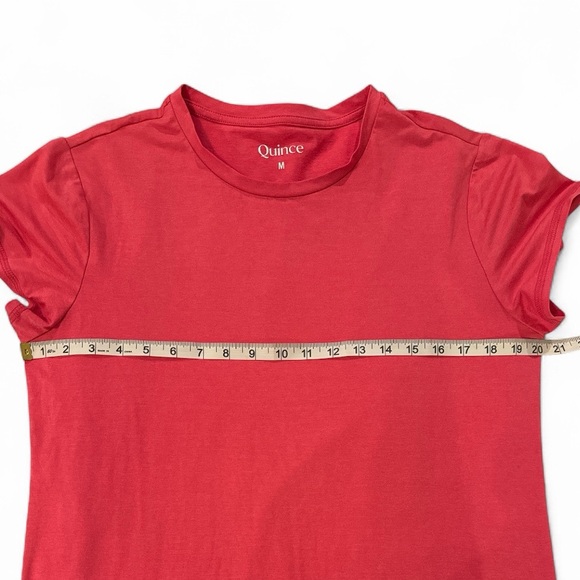 Quince Flowknit Breeze Tee Coral Active Crew Neck Shirt M Athleisure - Picture 8 of 11